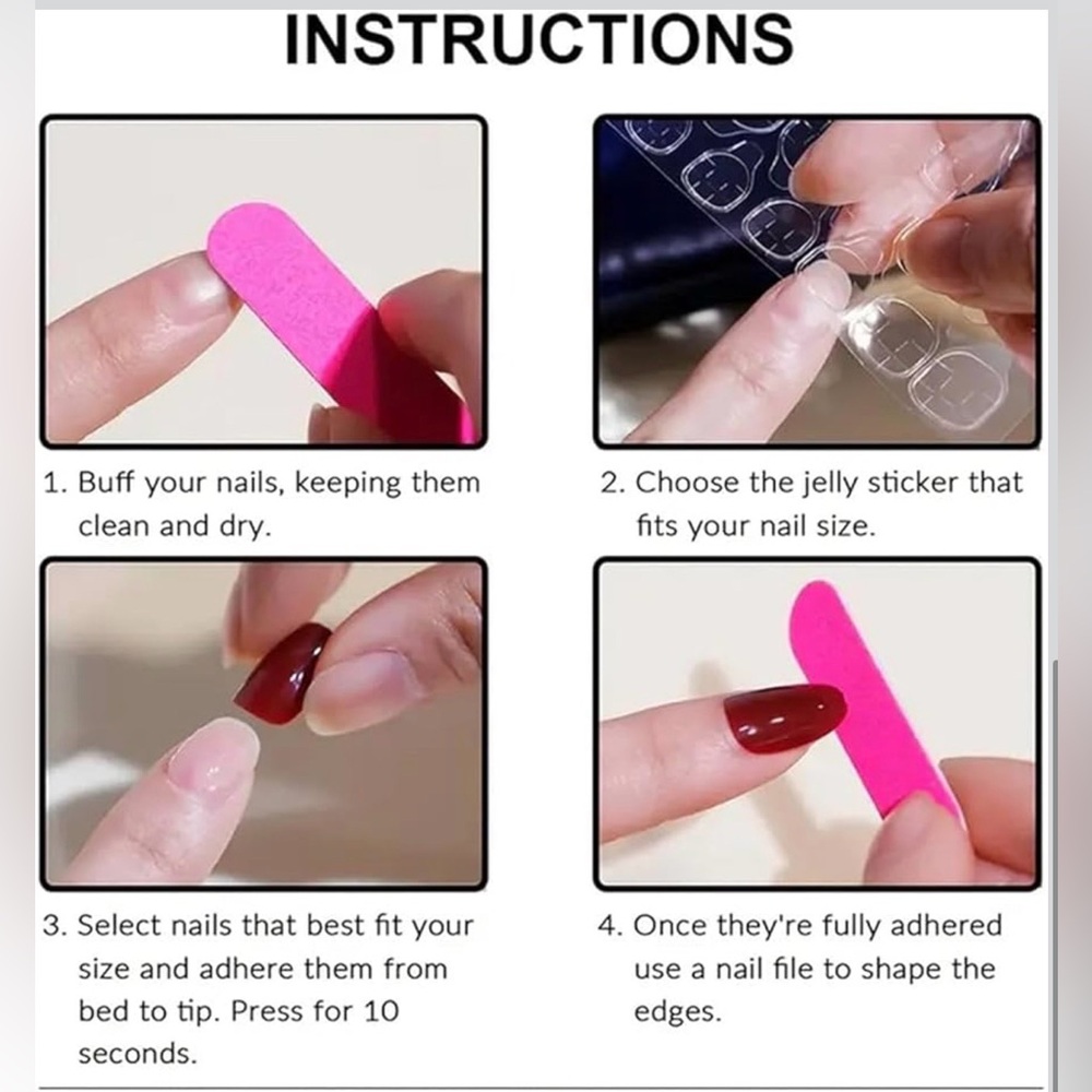 Pastel Daisy Floral Press-On Nails | 24-Piece Set + Glue & Prep Kit - Picture 3 of 3